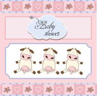 Baby twins shower card N15