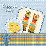 Baby boy announcement card N28