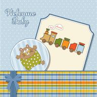 Baby boy announcement card N29