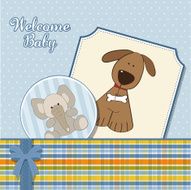 Baby boy announcement card N32