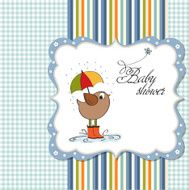 New baby announcement card N16