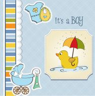 baby shower card with duck toy N5