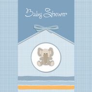 romantic baby announcement card N21