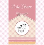 cute baby shower card with zebra N30