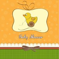 welcome card with duck toy N10