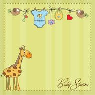 Baby boy shower card N47