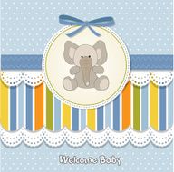 new baby boy announcement card N14