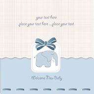 new baby boy announcement card N15