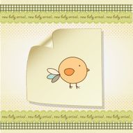 new baby announcement card with chicken N4