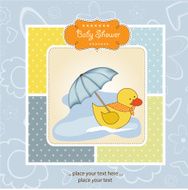 baby shower card with duck toy N7