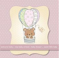 new baby girl announcement card N15