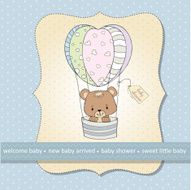 new baby boy announcement card N19