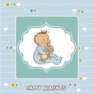 romantic baby boy shower card
