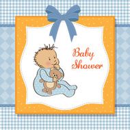 romantic baby boy shower card N2