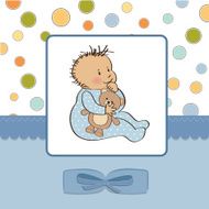 romantic baby boy shower card N3