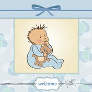 romantic baby boy shower card N4