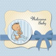 romantic baby boy shower card N5