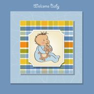 romantic baby boy shower card N6