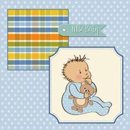romantic baby boy shower card N9
