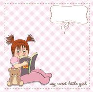 sweet little girl reading a book N4
