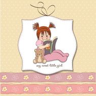 sweet little girl reading a book N6