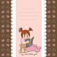 sweet little girl reading a book N11