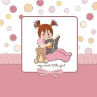 sweet little girl reading a book N13