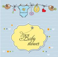 Baby boy shower card N48