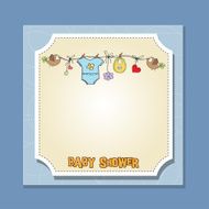Baby boy shower card N54