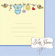 Baby boy shower card N55