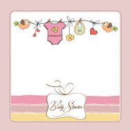 Baby girl shower card N36