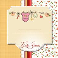 Baby girl shower card N40