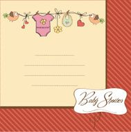Baby girl shower card N43