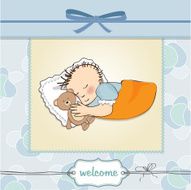 baby shower card with little boy N15