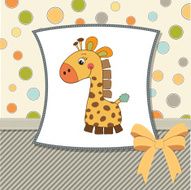 greeting card with giraffe toy N2