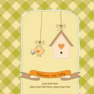 new baby announcement card with chicken N9