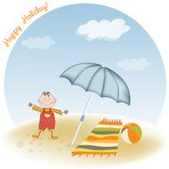 little boy on the beach