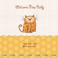 new baby shower card with cat N17