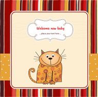 new baby shower card with cat N18