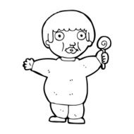 cartoon fat child N13