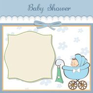 Baby boy announcement card N35