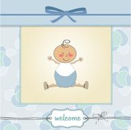 delicate baby boy shower card N3