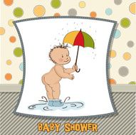 Baby boy shower card N60