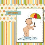 Baby boy shower card N61