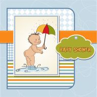 Baby boy shower card N62