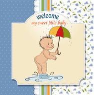 Baby boy shower card N63