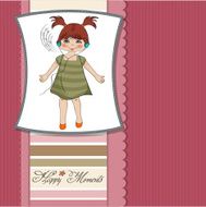 young girl listening to music on headphones and dancing N9