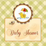 baby shower card with duck toy N8