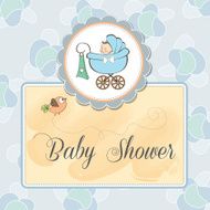 Baby boy announcement card N37