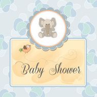 romantic baby announcement card N24